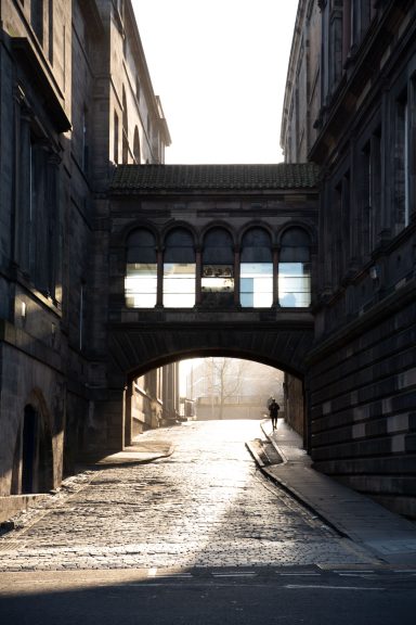 Edingburgh Royal Mile Abendsonne 